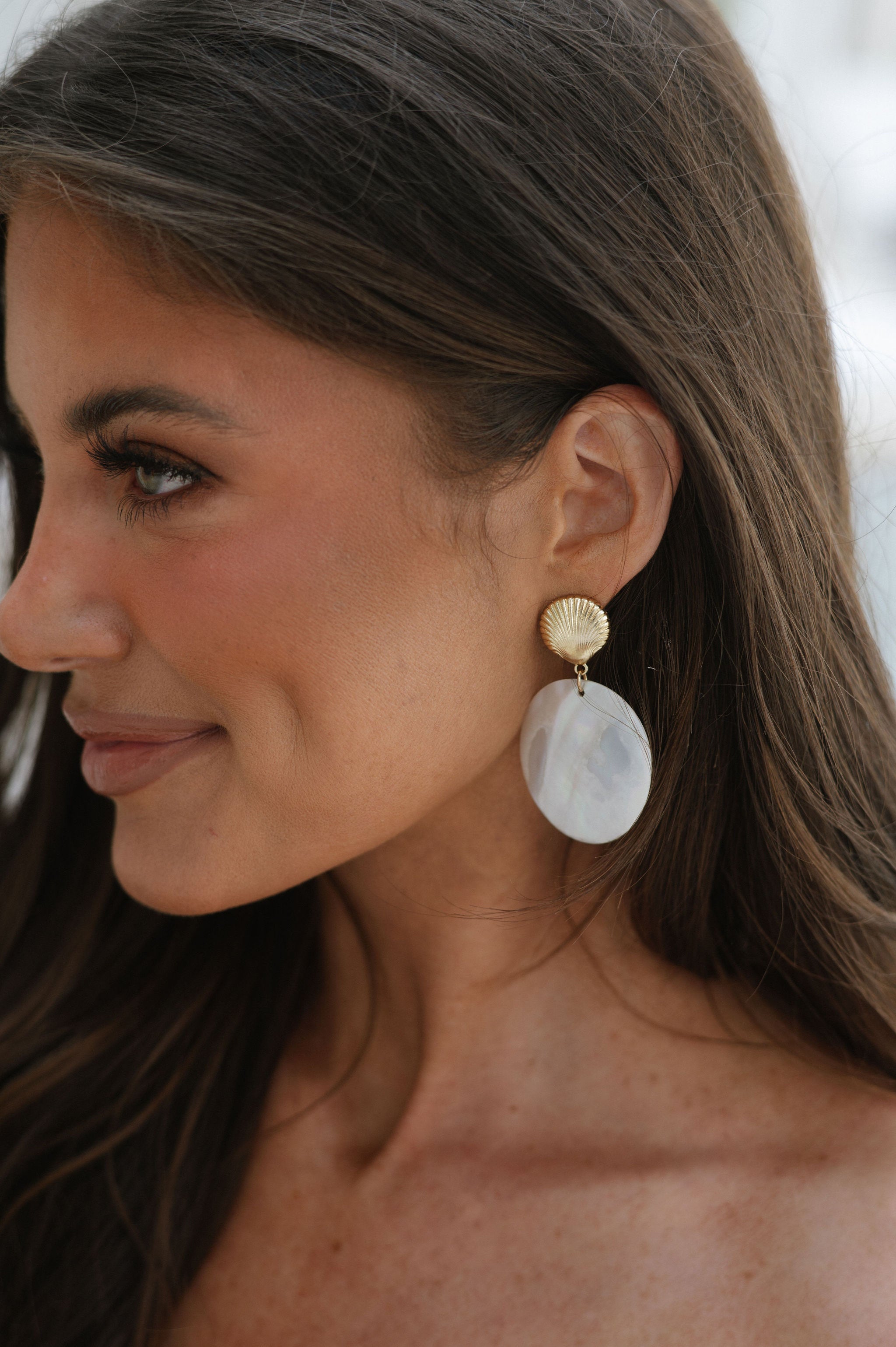 Atlantis Shell Earrings - Gold