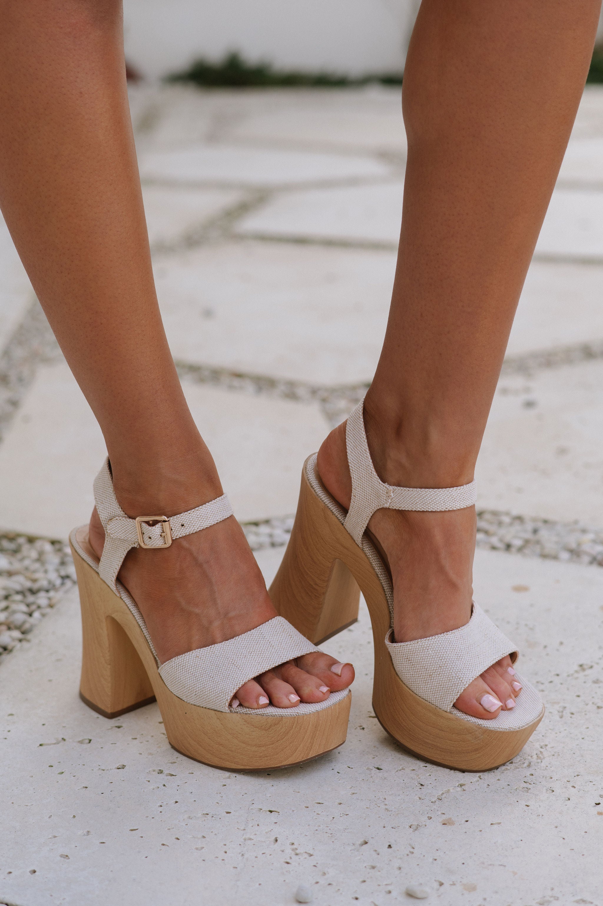 Babie Heels- Natural Linen