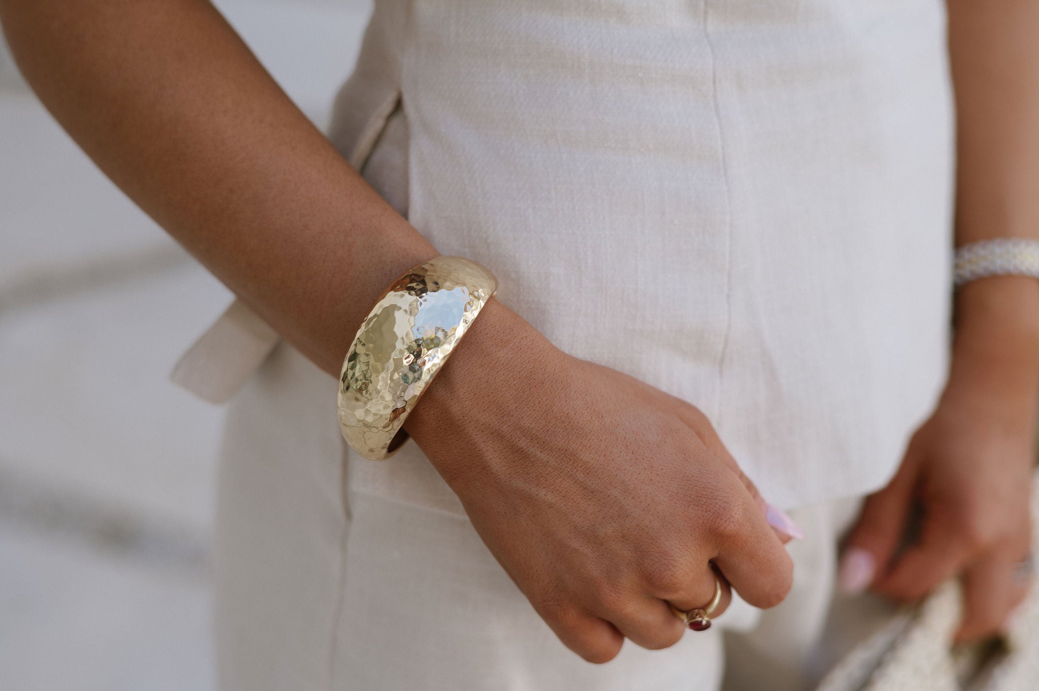 Brooklyn Textured Bracelet-Gold