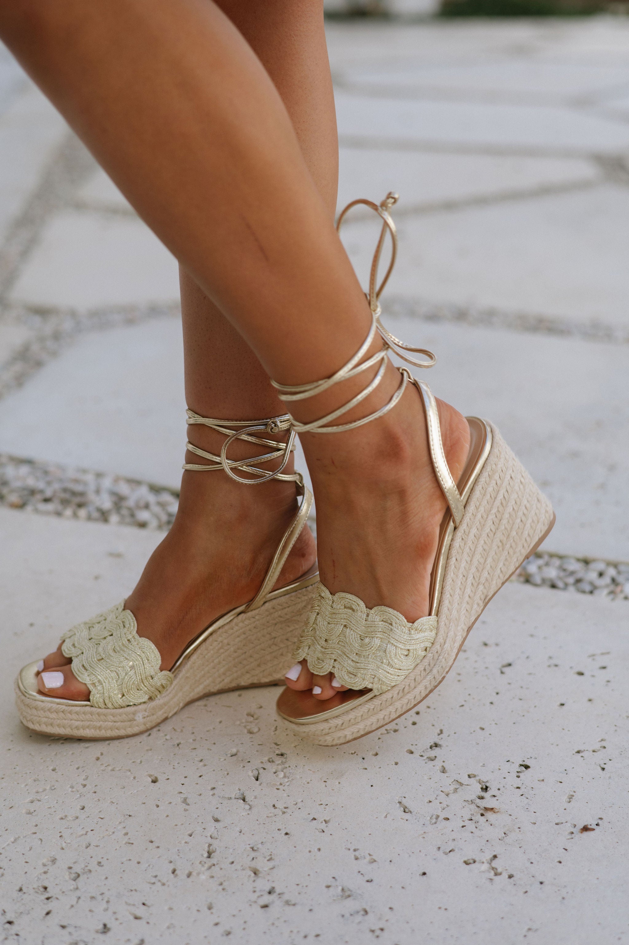 Salome Wedges- Gold