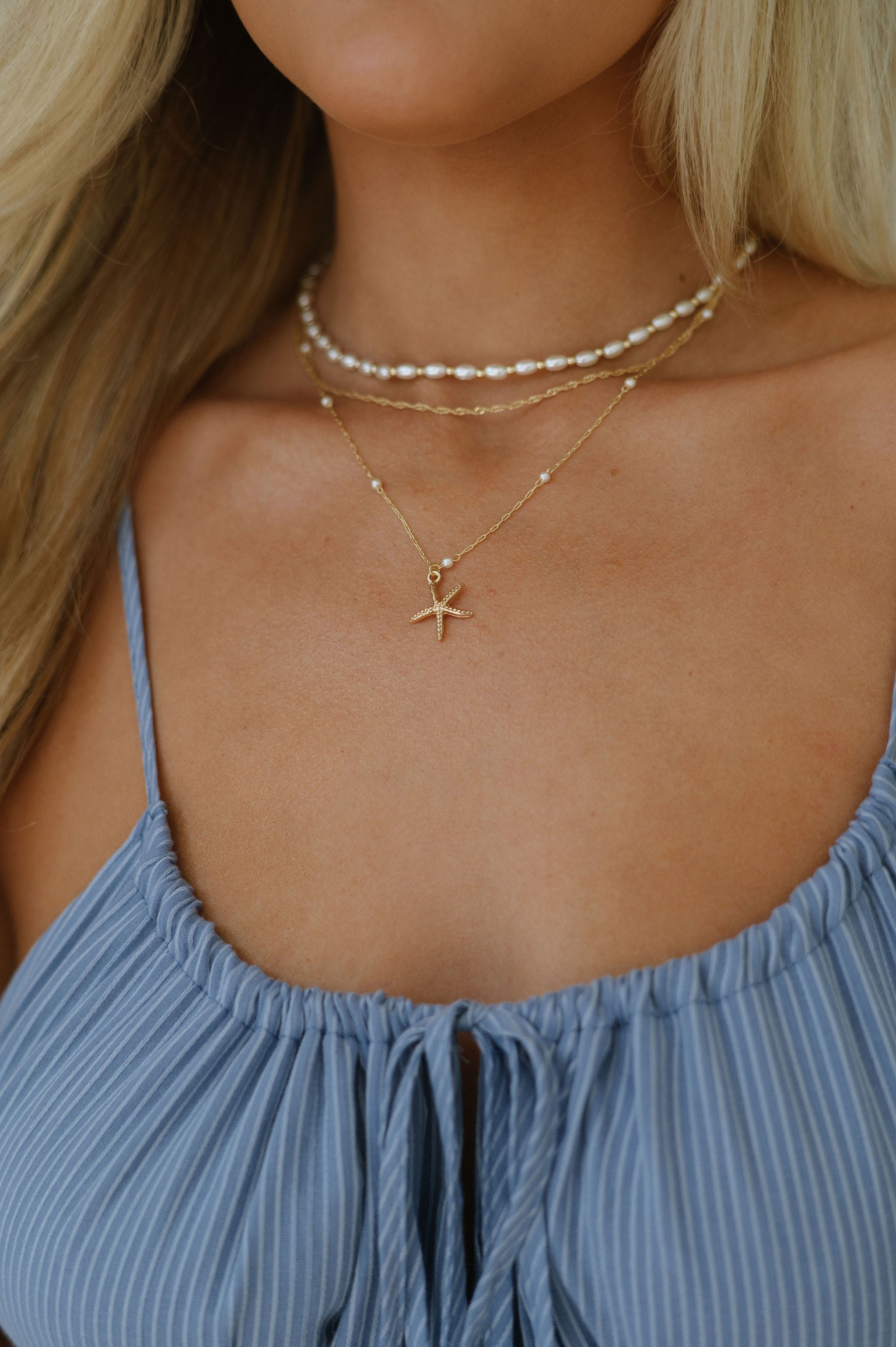 Starfish Pearl Necklace