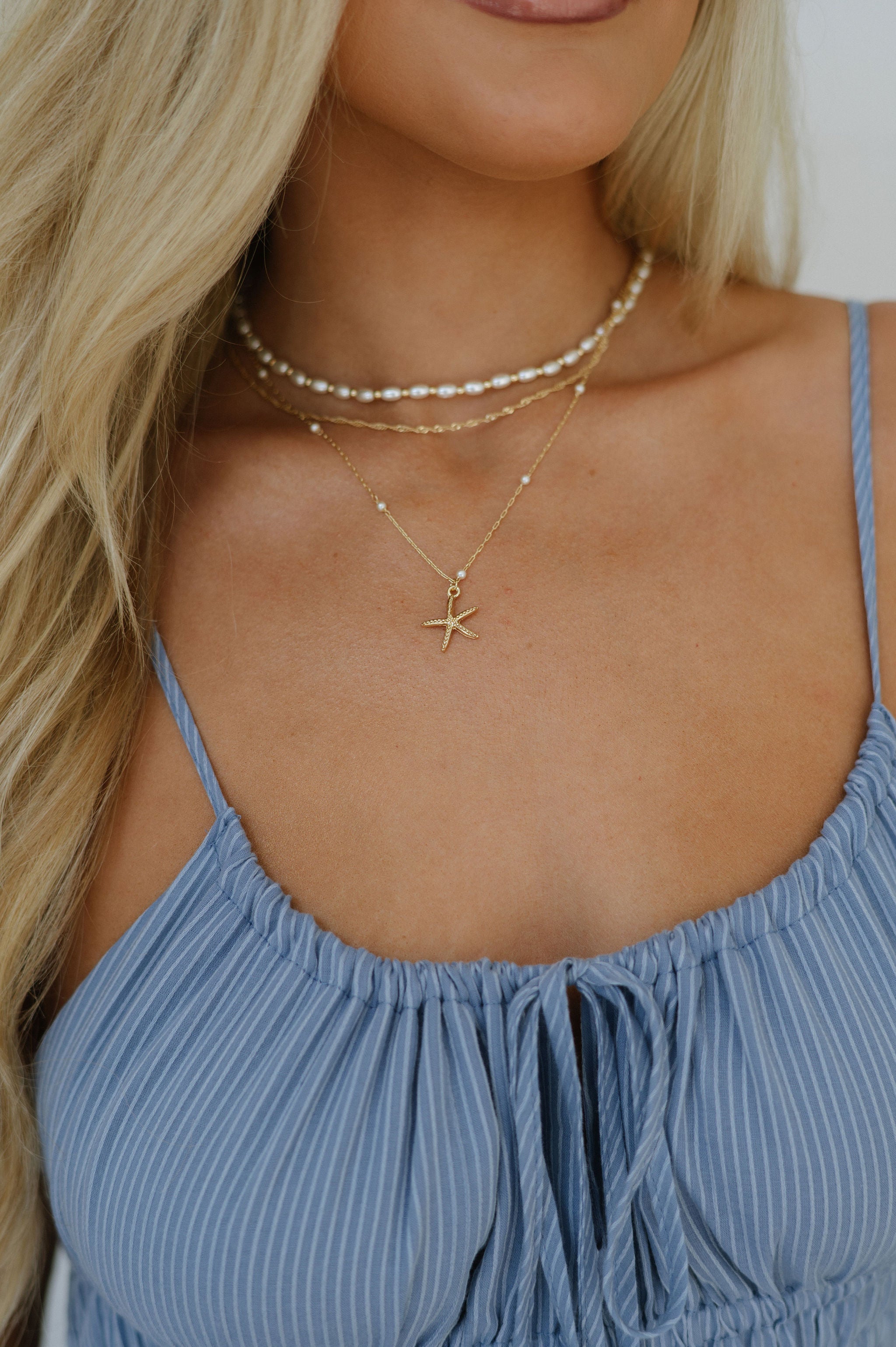 Starfish Pearl Necklace