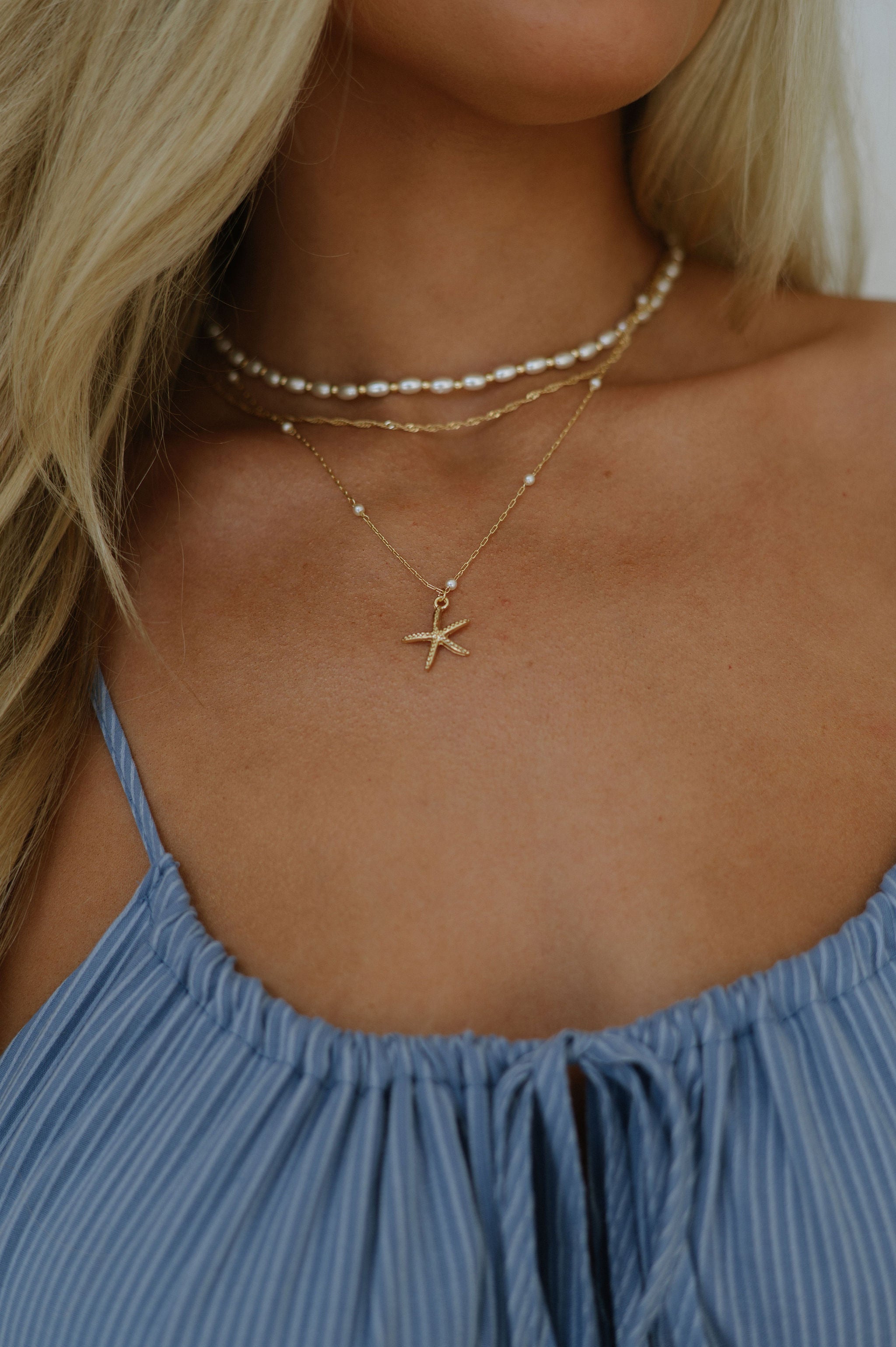 Starfish Pearl Necklace