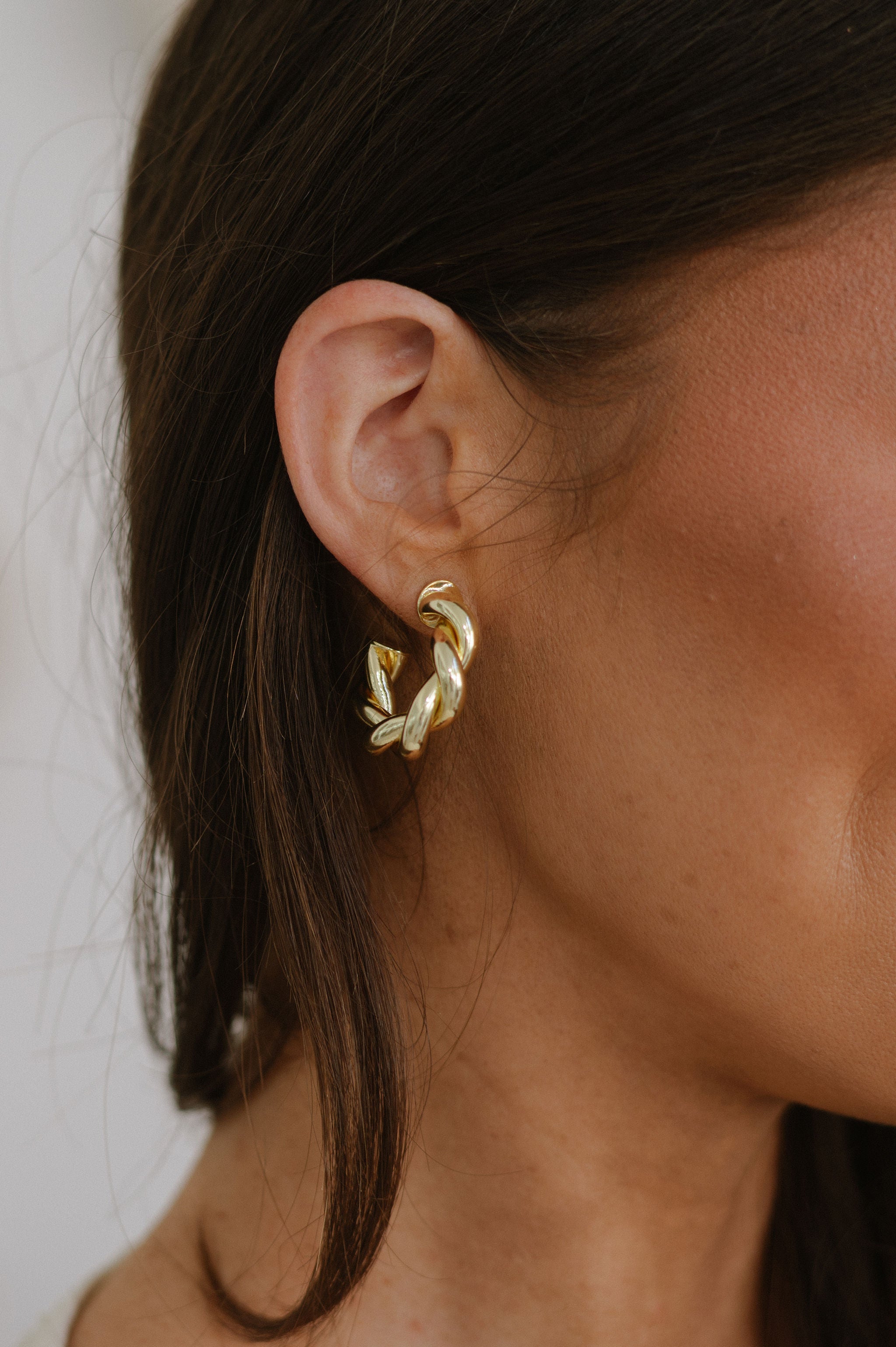 Twisted Hoops-Gold