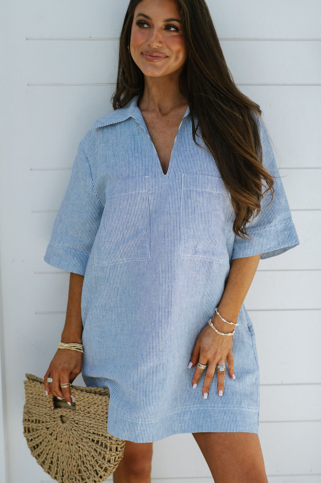 Mila Shirt Dress-Denim