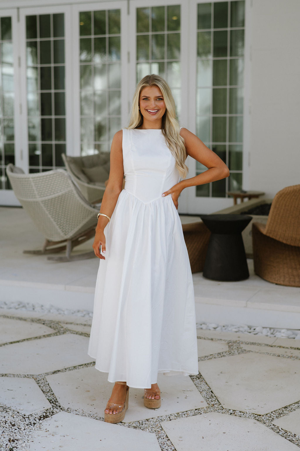 Hazel Maxi Dress-White