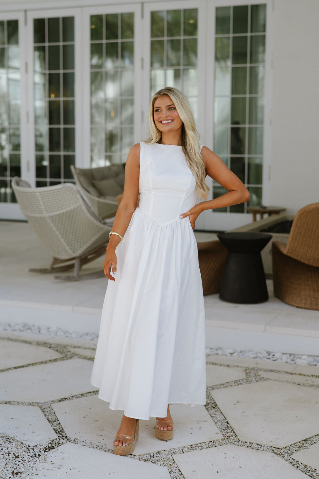 Hazel Maxi Dress-White