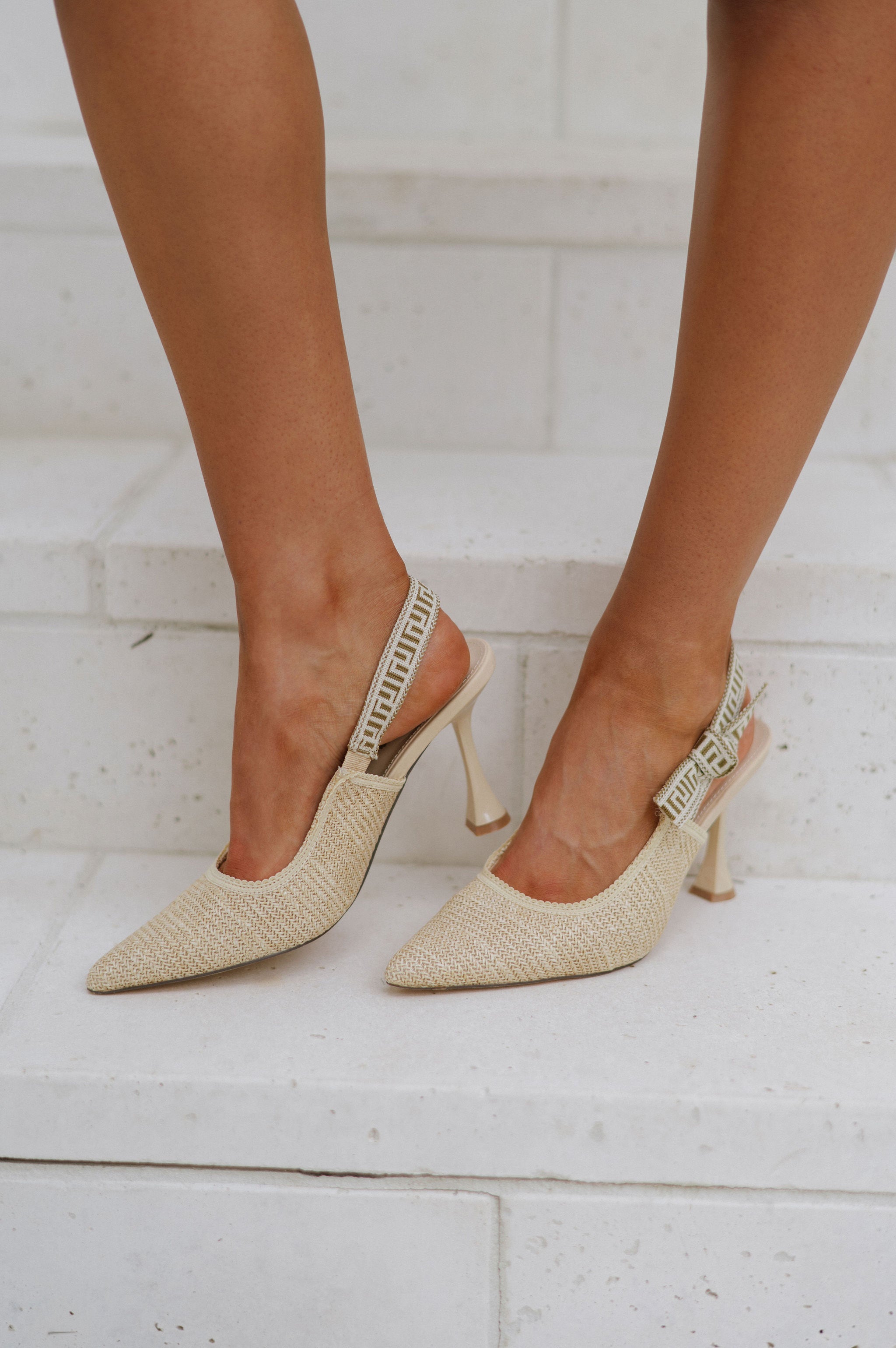 Kelly Slingback Pumps-Raffia