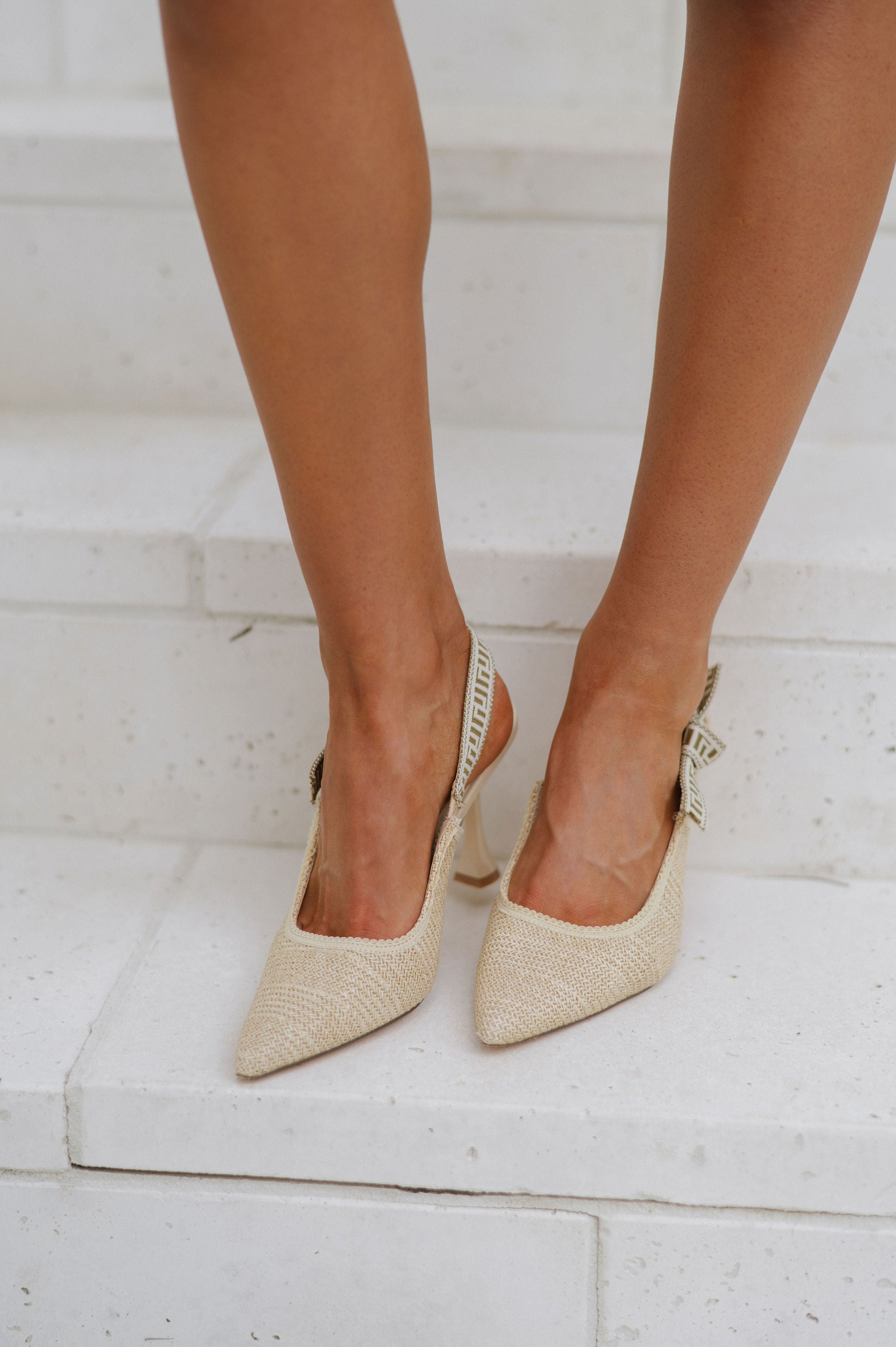 Kelly Slingback Pumps-Raffia