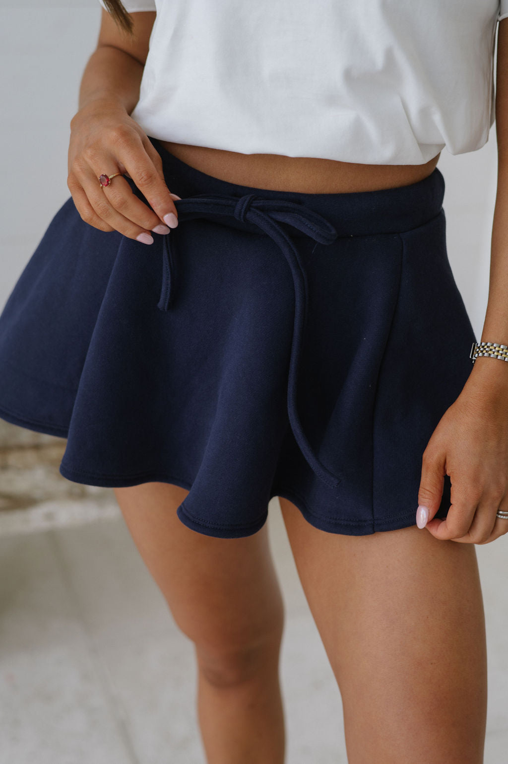 Kenny Flare Skirt-Navy// PETITE