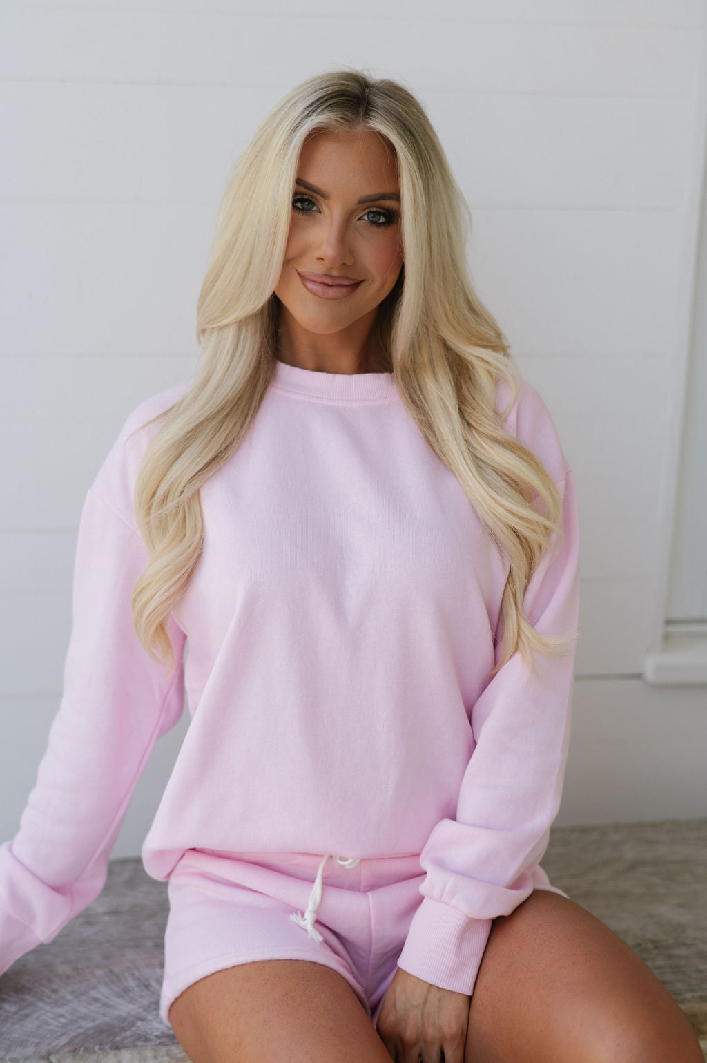 Surf Wash Crewneck-Pink