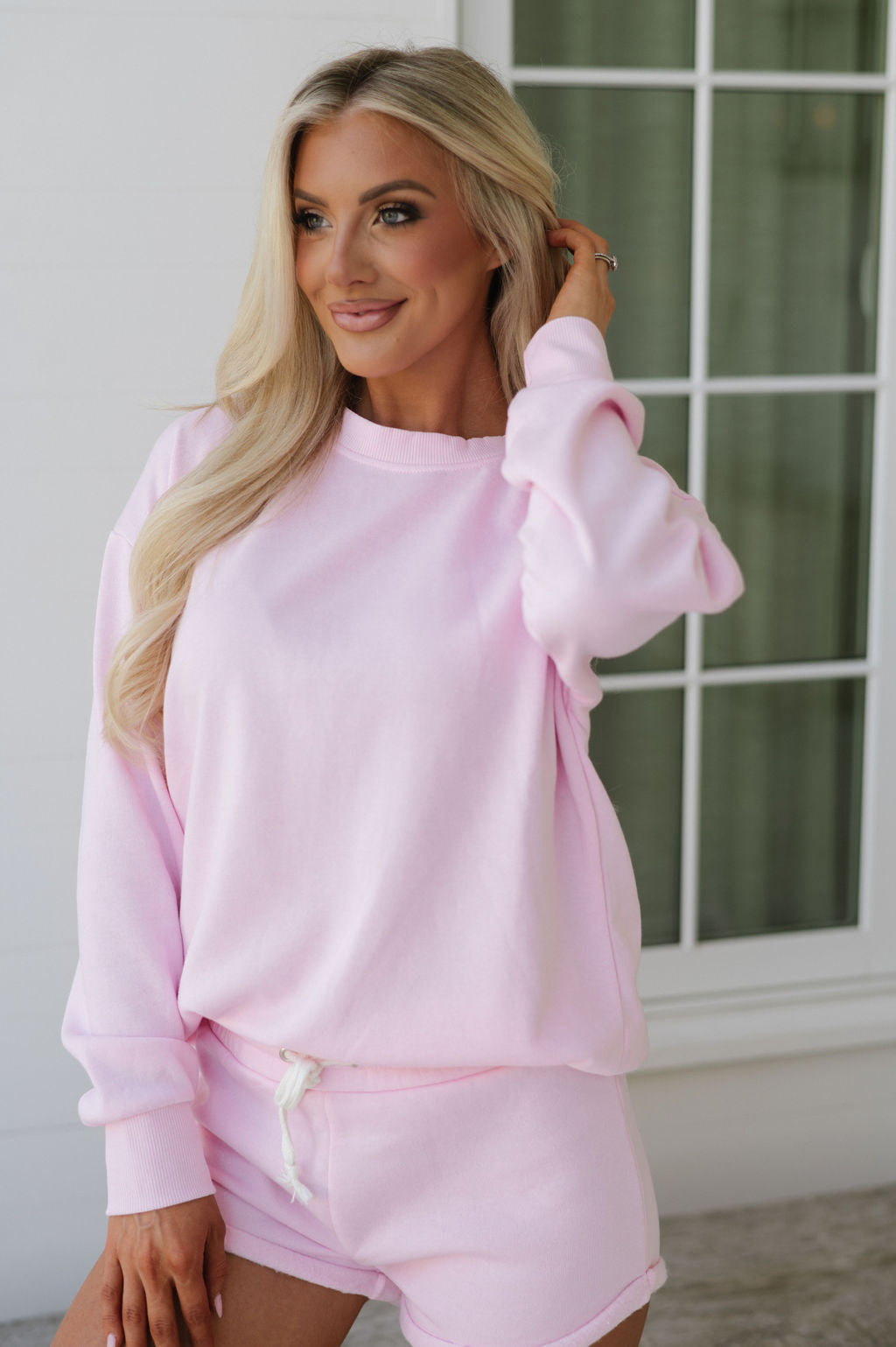 Surf Wash Crewneck-Pink