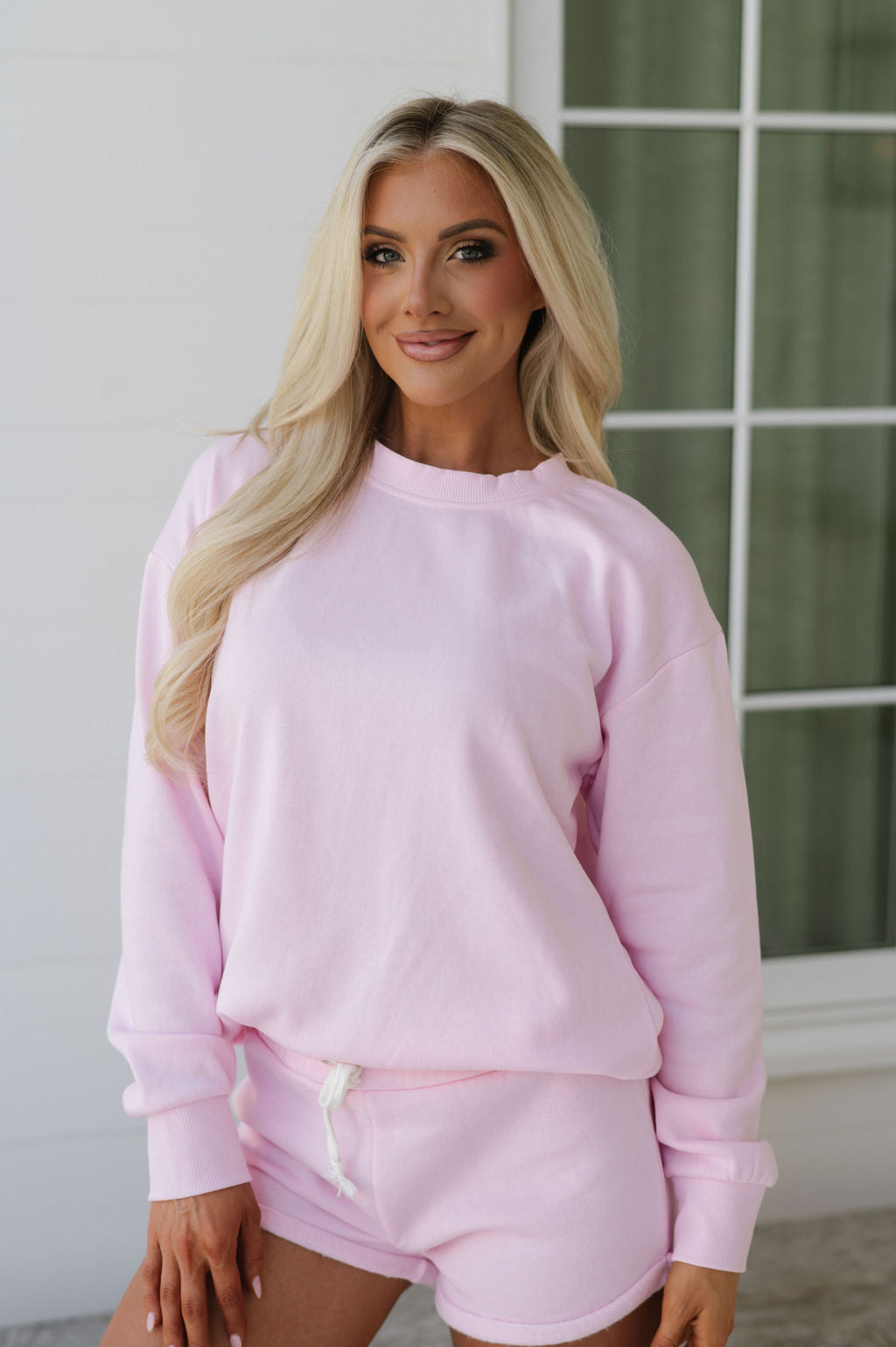 Surf Wash Crewneck-Pink