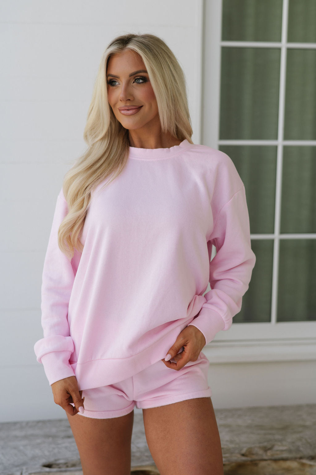 Surf Wash Crewneck-Pink