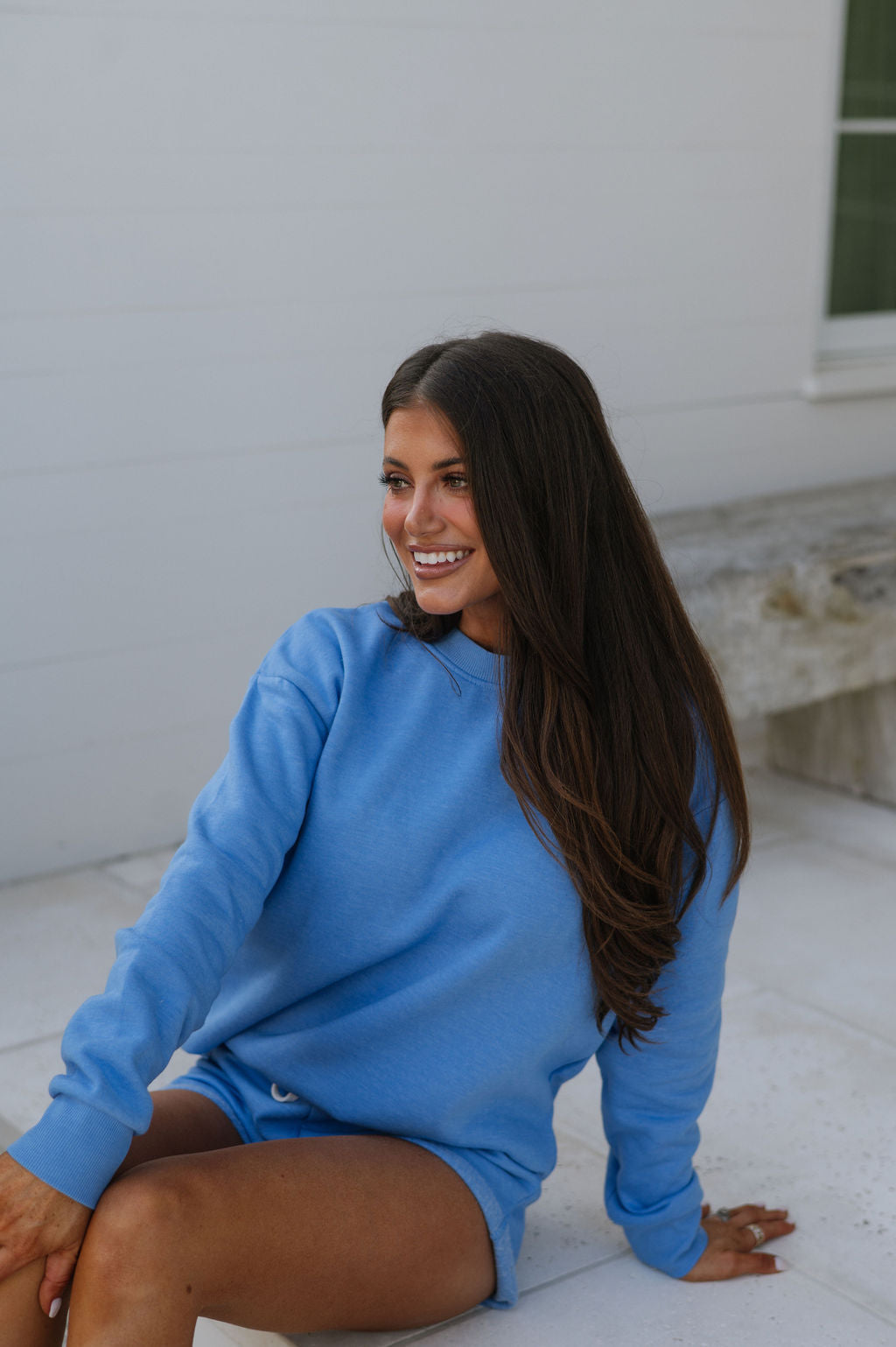 Surf Wash Crewneck-Blue