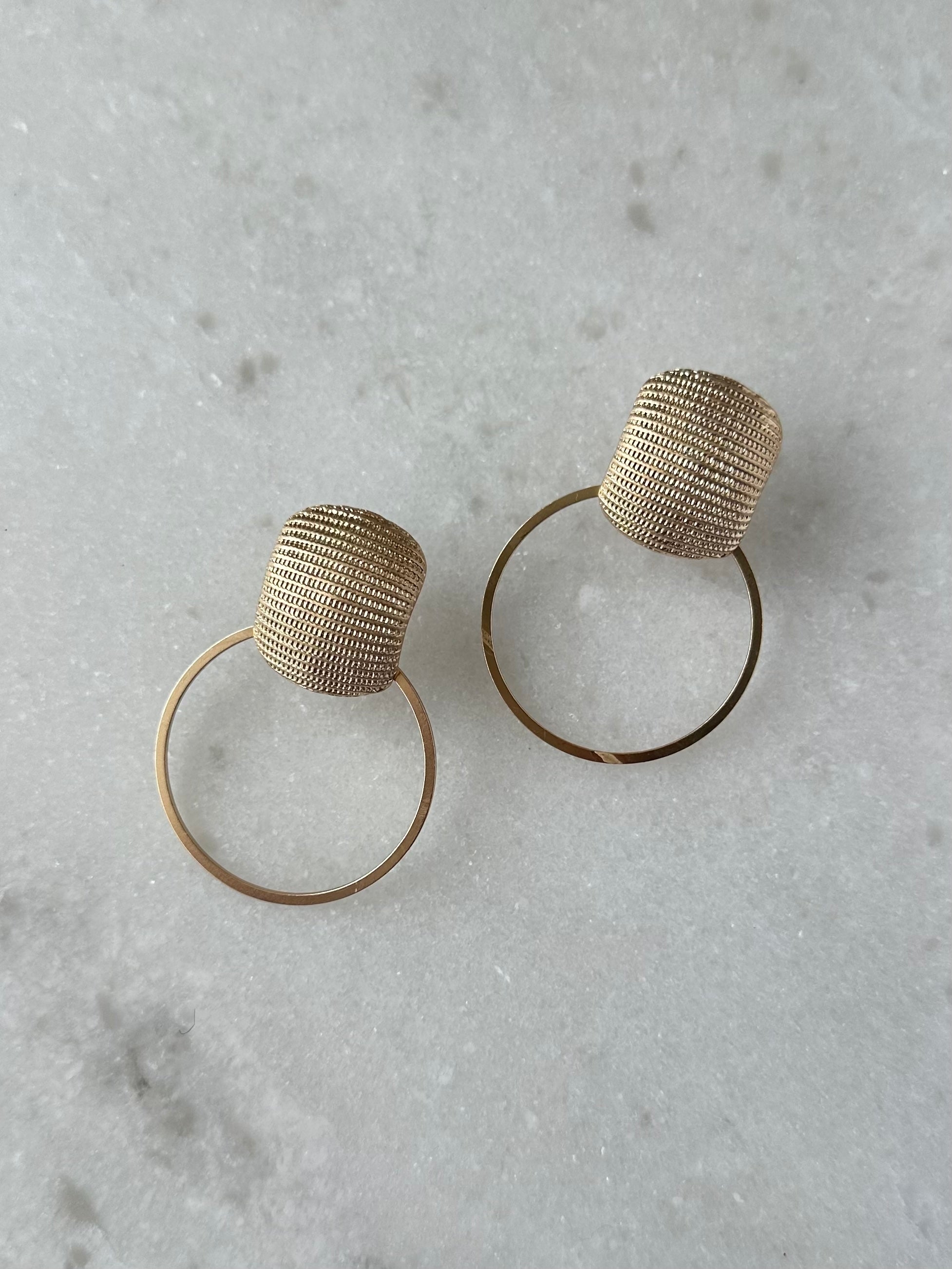 Sailor Accent Hoops-Gold