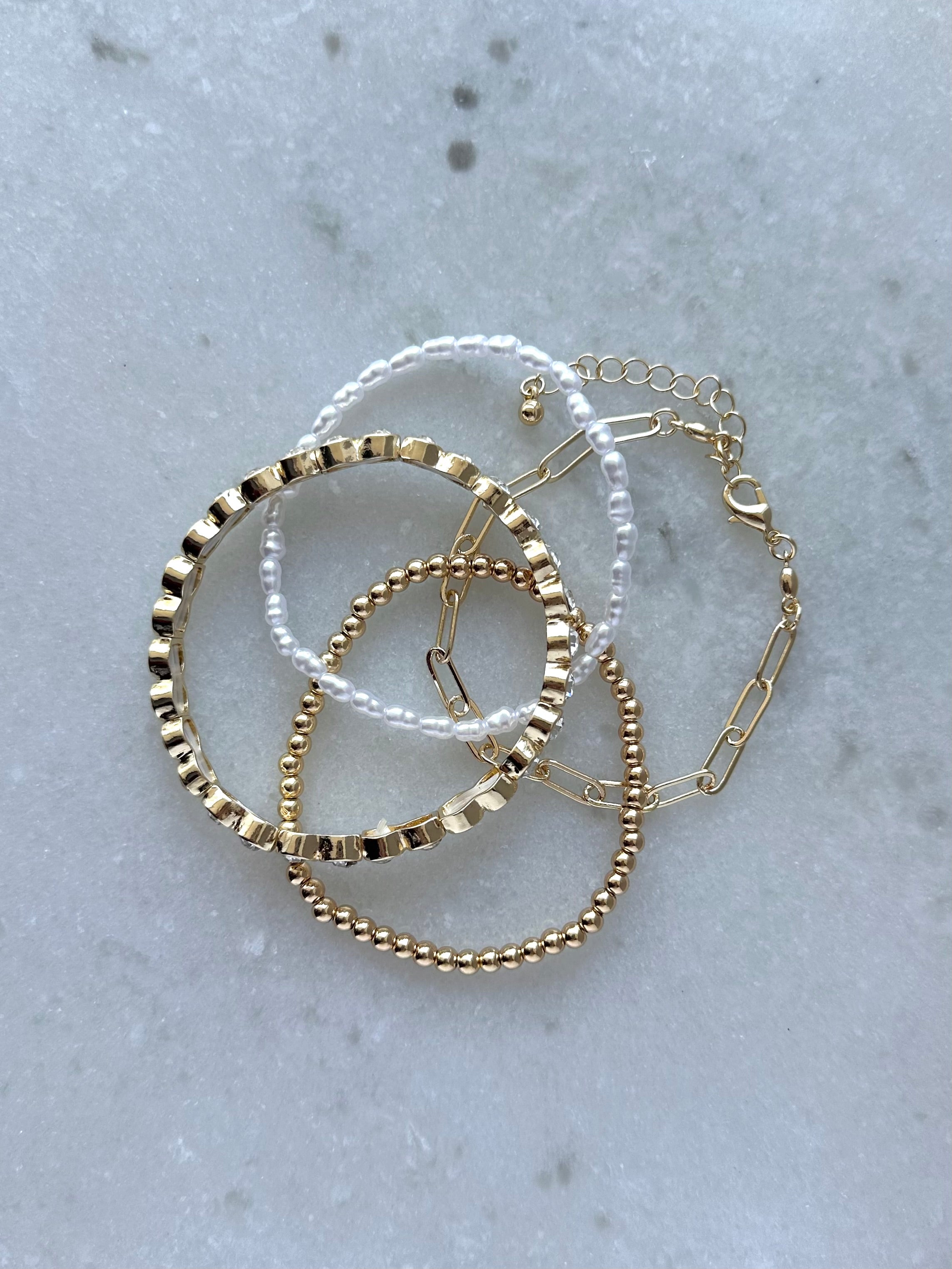 Kourtney Bracelet Set- Gold