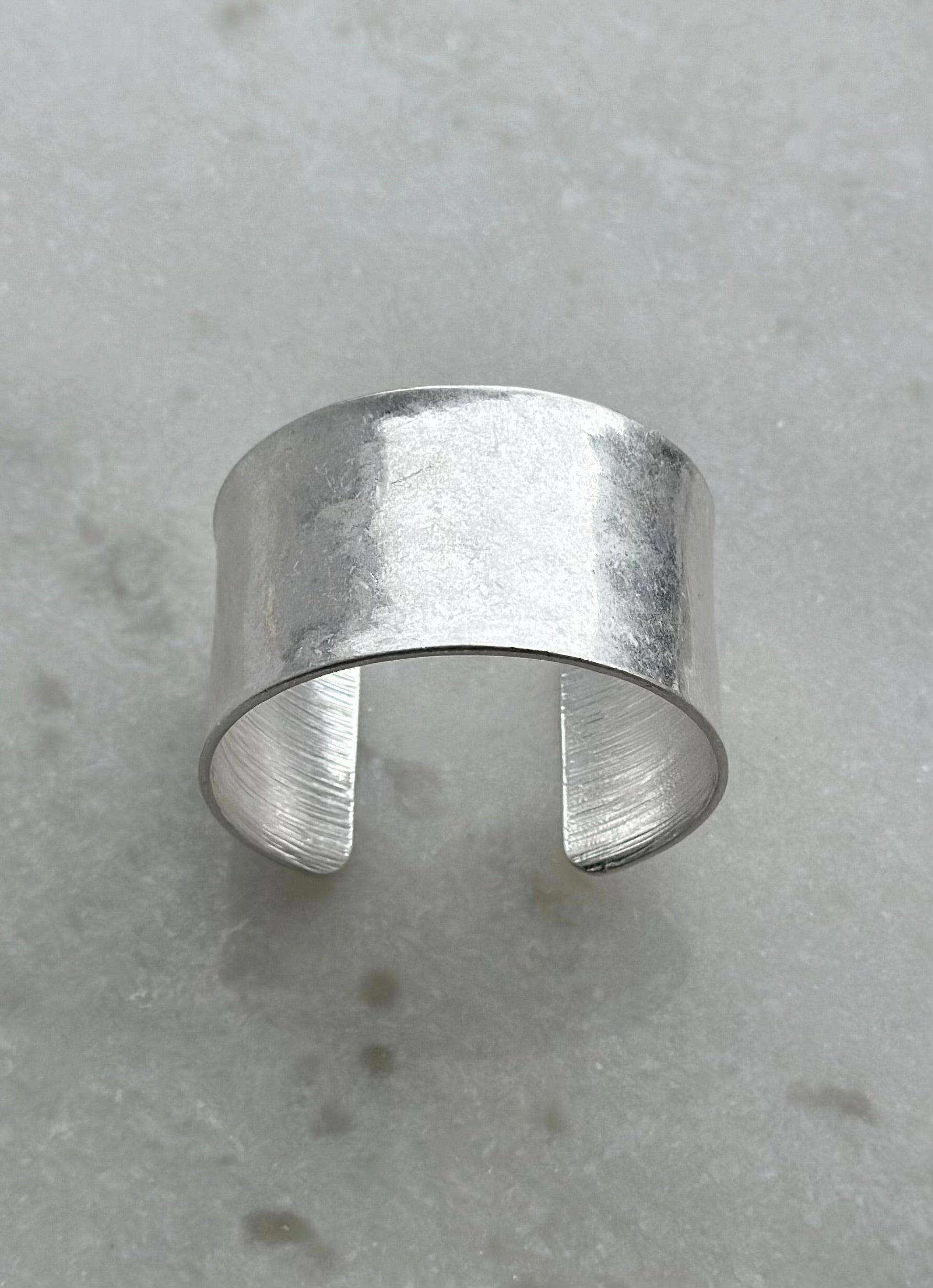 Wide Cuff Bracelet- Silver
