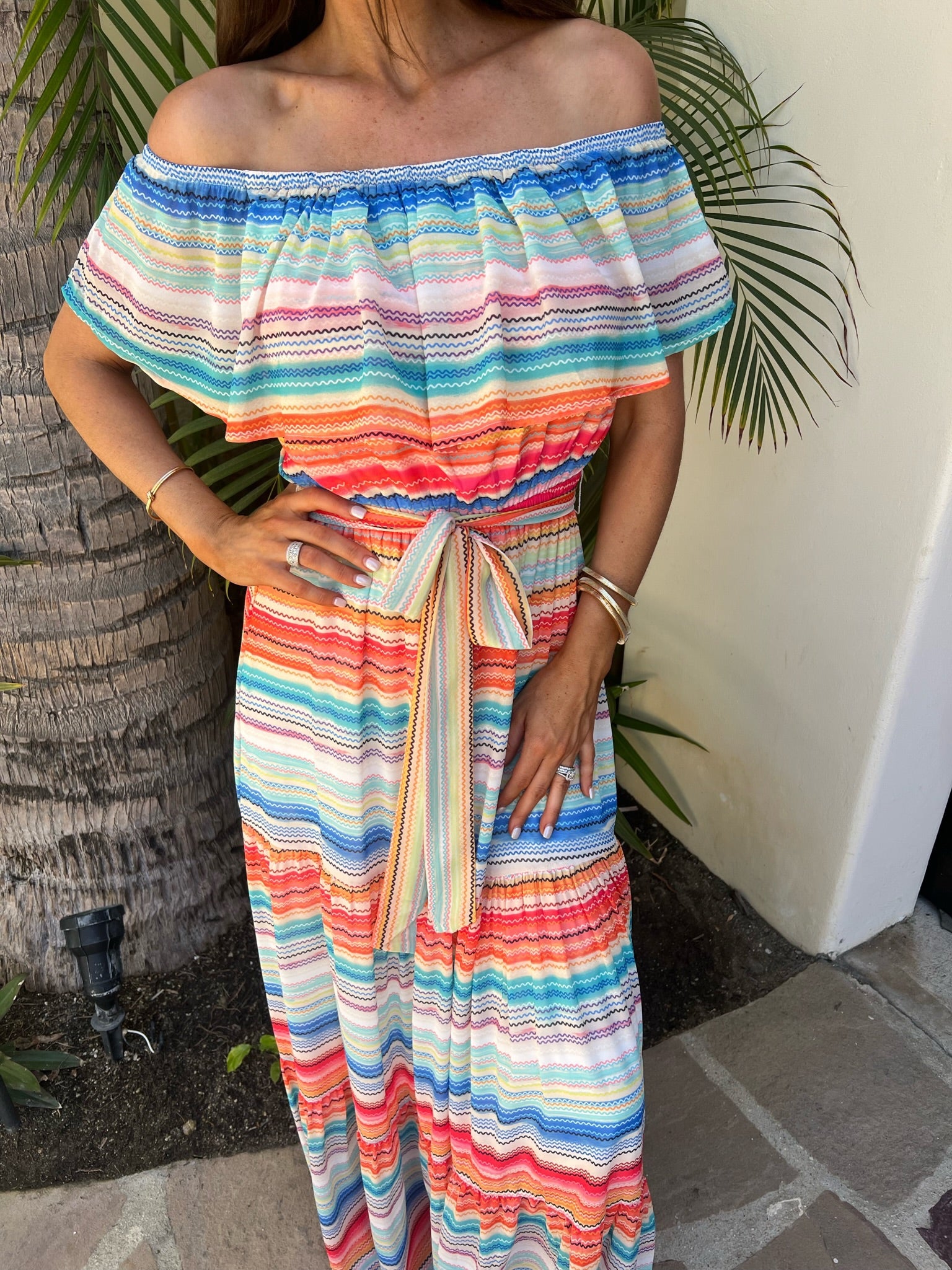 Cantina Striped Maxi Dress