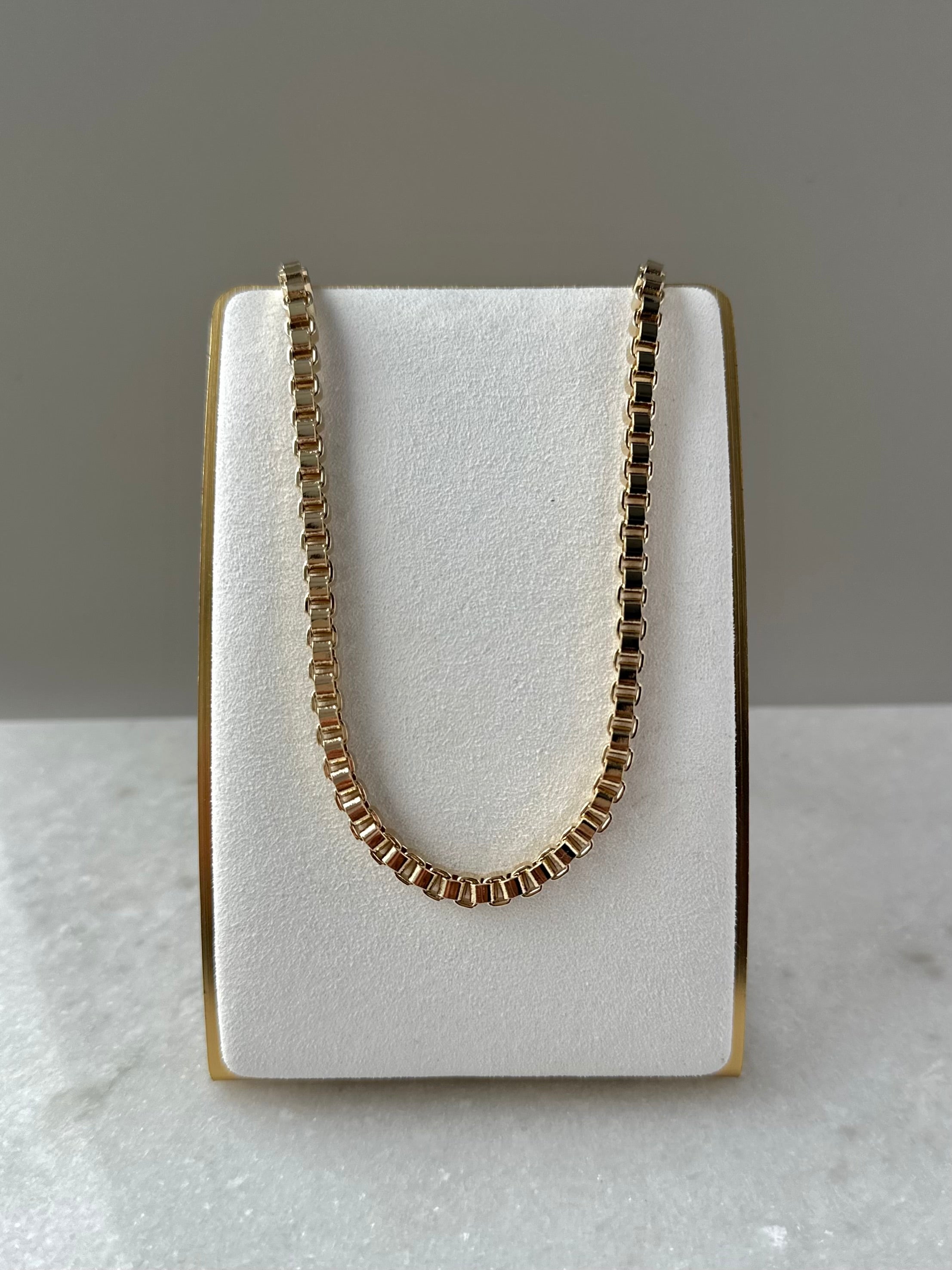 Textured Chain Necklace- Gold