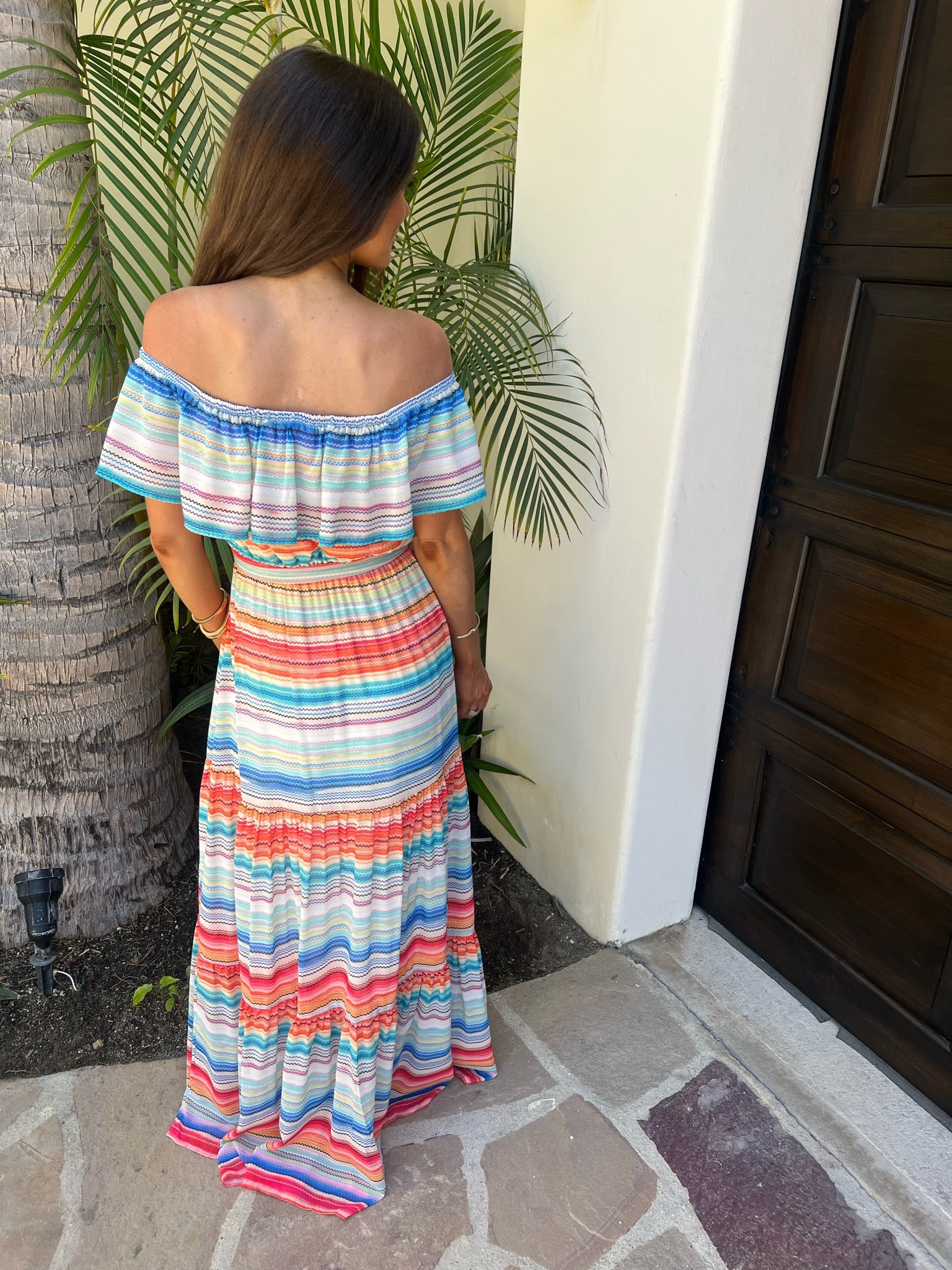 Cantina Striped Maxi Dress