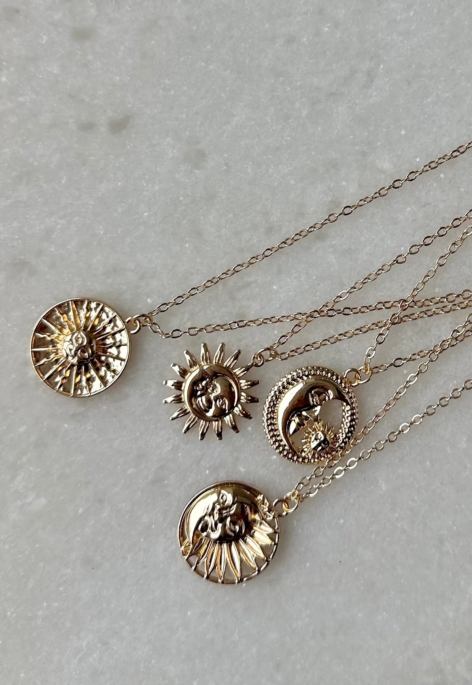 Multi Layered Coin Pendant Necklace