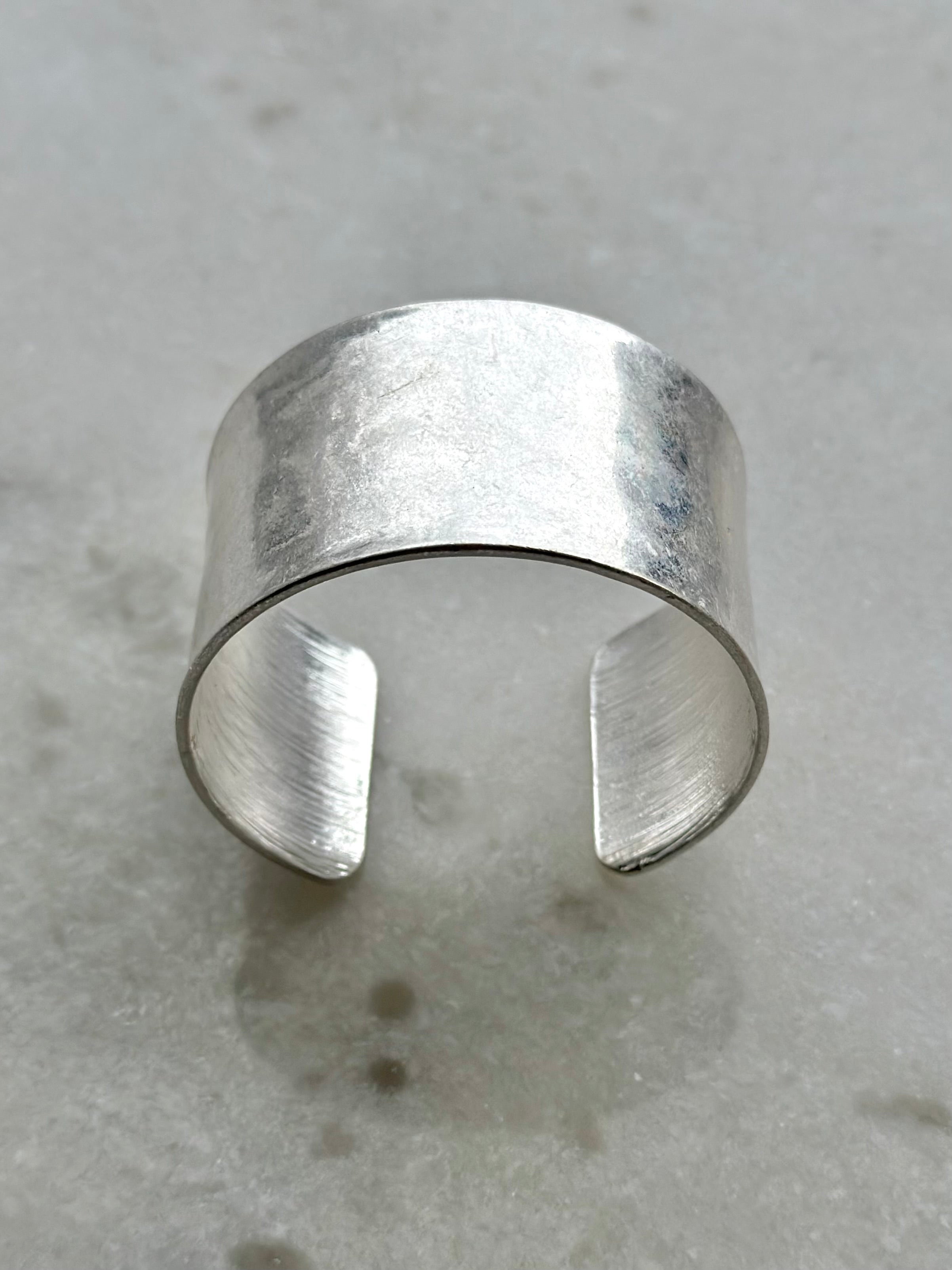 Wide Cuff Bracelet- Silver