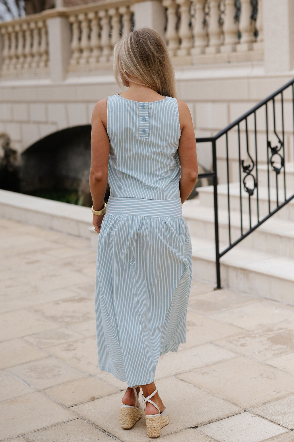 Porter Skirt Set-Baby Blue Sage
