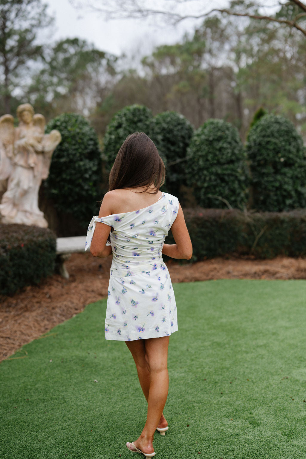 Georgie Floral Mini Dress-Lavender Multi
