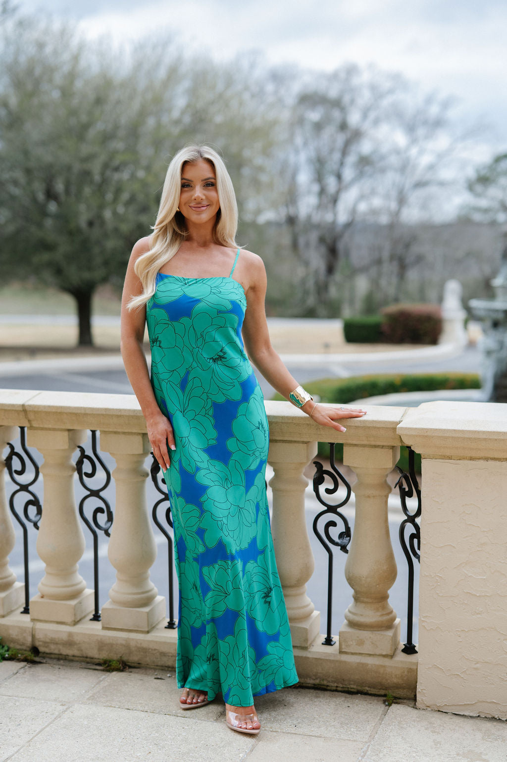 aiza grape floral print maxi dress Morgany Floral Tirza Maxi Dress XL