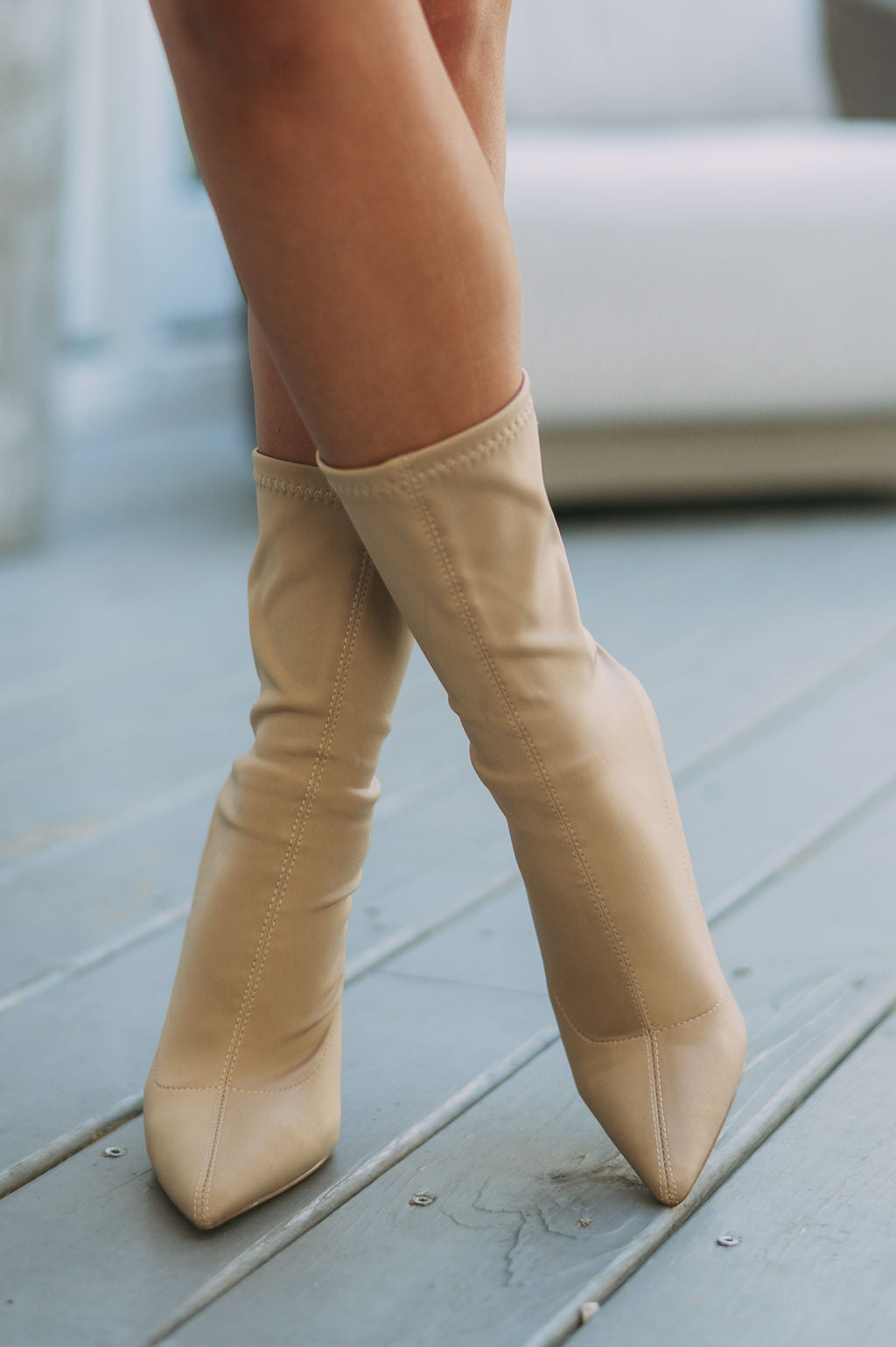Nordic Fitted Booties-Nude